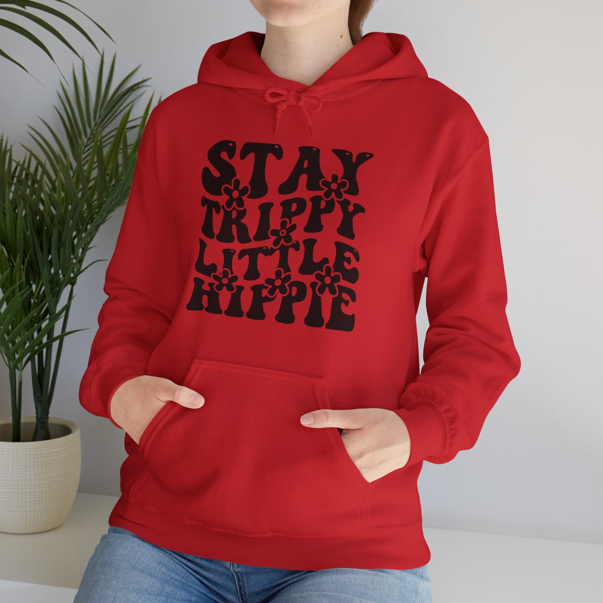 Festival Gear - Hoodie - Trippy Hippie Slogan Winter Hoodie (Front Print) - Acid Daddy