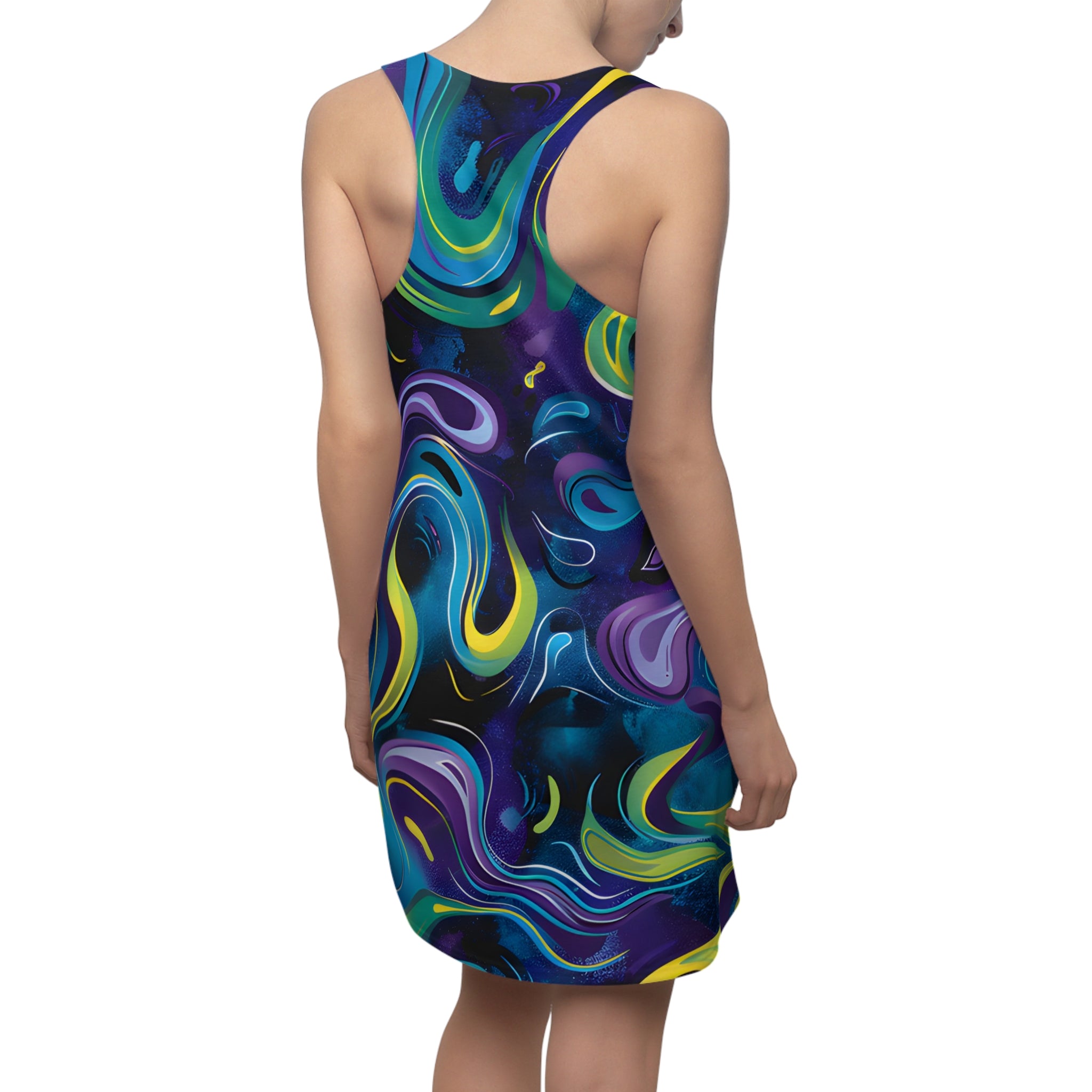 Psychedelic Terquoise Myster Racerback Dress