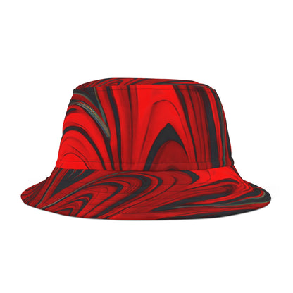 Hats - Raging Red Groove Vibes Bucket Hat - Acid Daddy