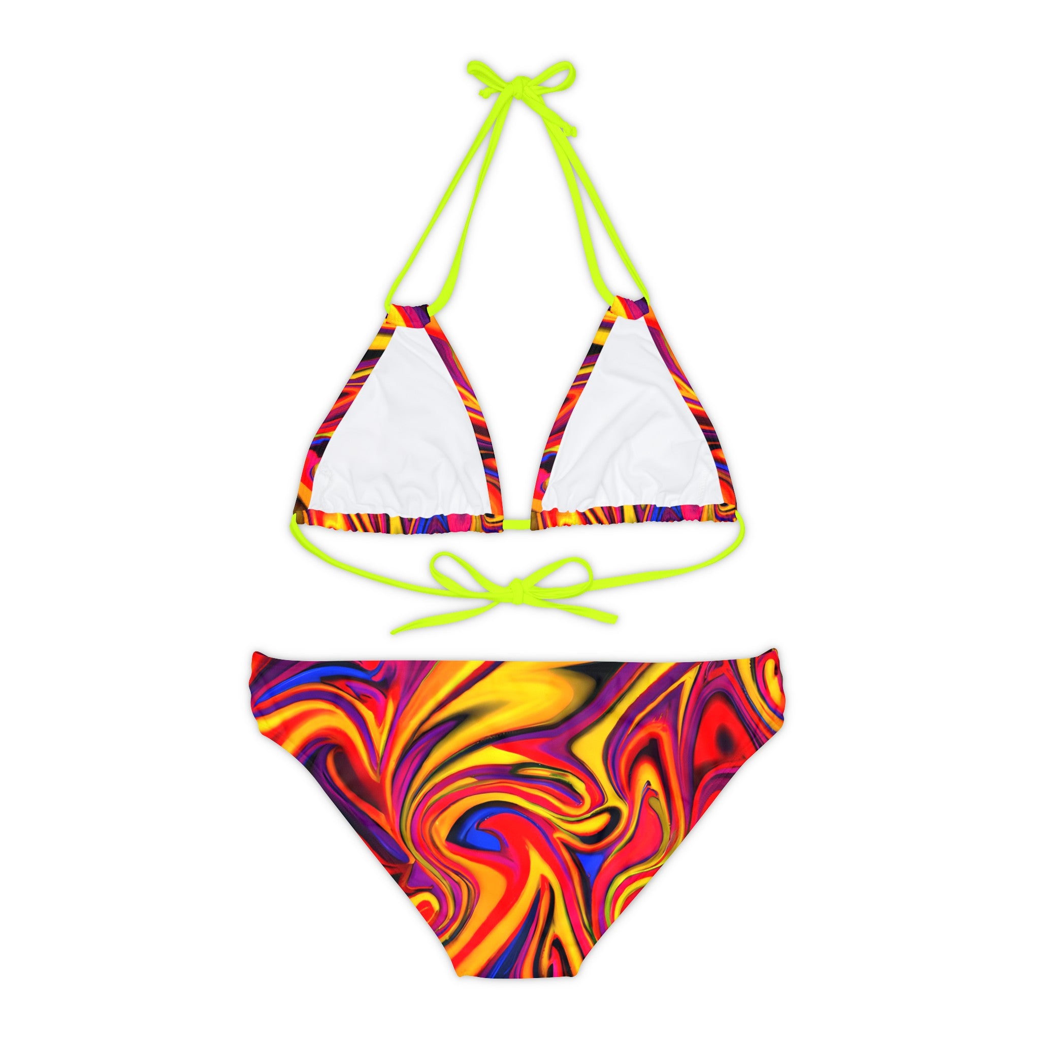 All Over Prints - Women's Tropical Fruit Fun Strappy Bikini - Acid Daddy