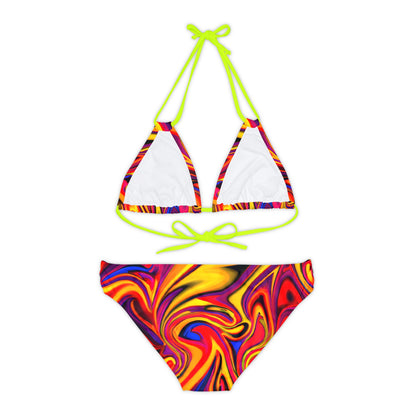 All Over Prints - Women's Tropical Fruit Fun Strappy Bikini - Acid Daddy