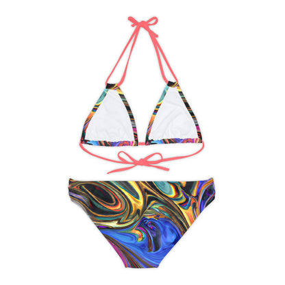 All Over Prints - Women's Painted Serenity Strappy Bikini - Acid Daddy