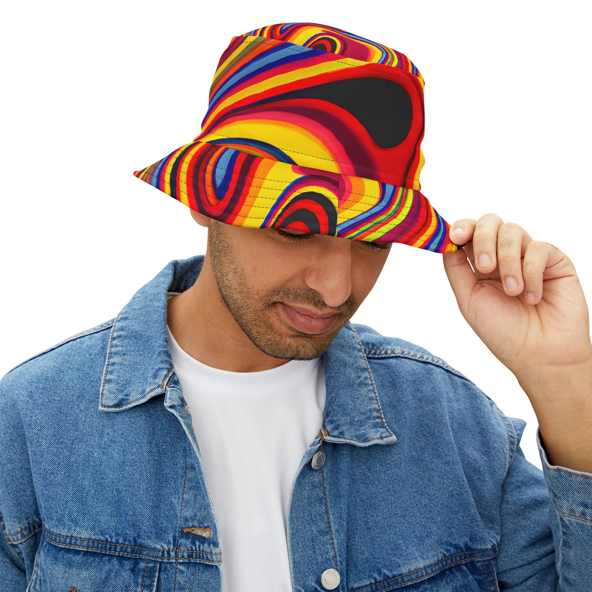 Retro Swirls Bucket Hat