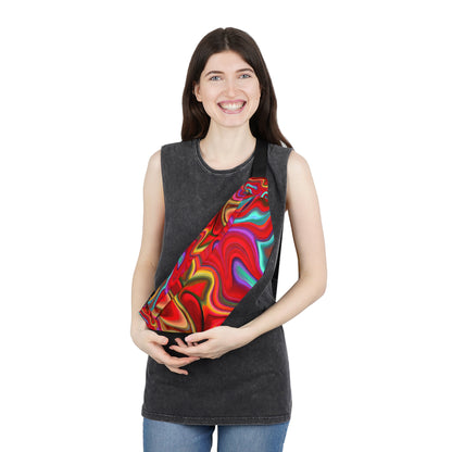 Fanny Packs - Vibrant Psychedelic Red Trippy Fanny Pack (Large) - Acid Daddy