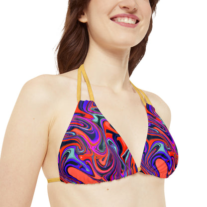 All Over Prints - Women's Euphoric Strappy Bikini - Acid Daddy