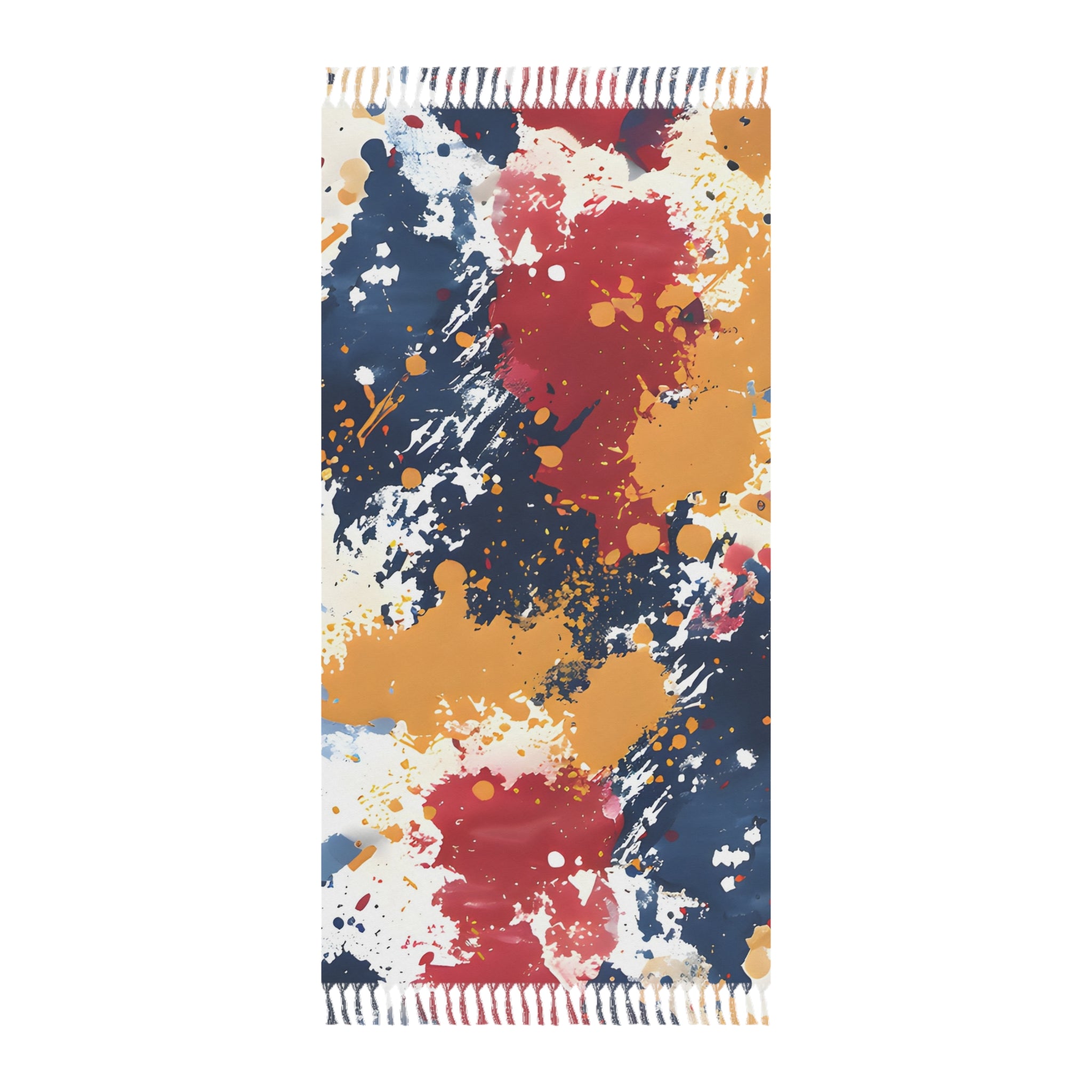 Beach Blankets - Crimson Gold Splash Fest Boho Beach Blanket - Acid Daddy