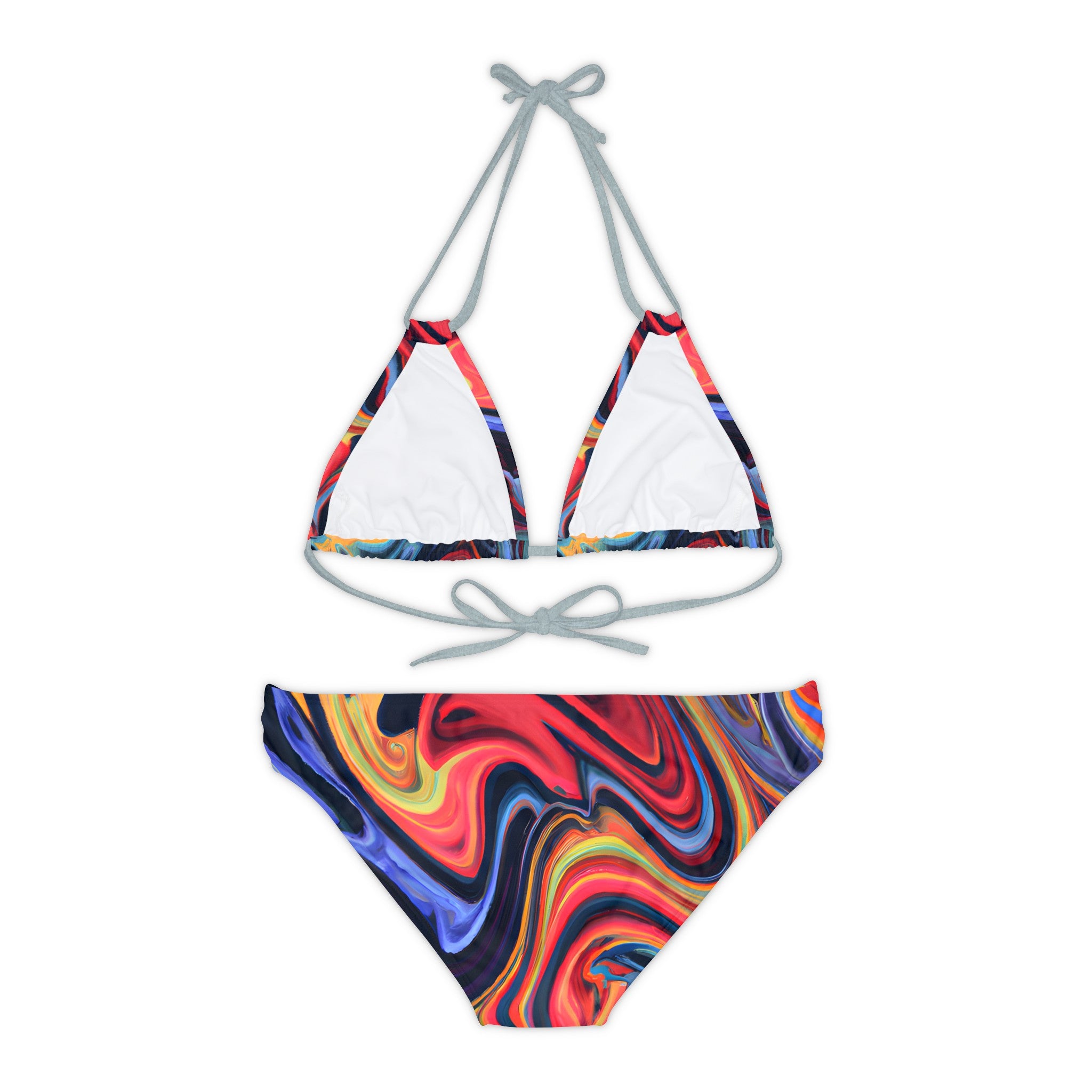 Women's Blue Flame Strappy Bikini