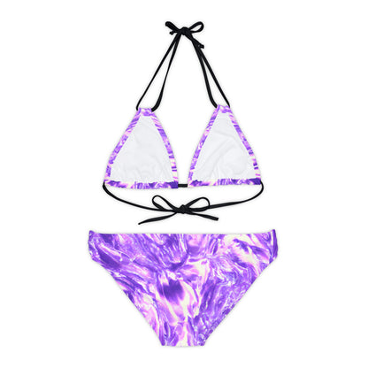 Festival Gear - All Over Prints - Women's Lavender Mist Strappy Bikini - Acid Daddy