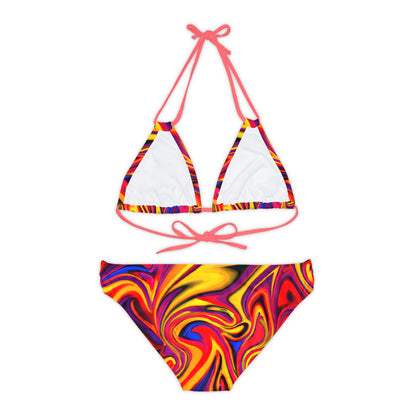 All Over Prints - Women's Tropical Fruit Fun Strappy Bikini - Acid Daddy