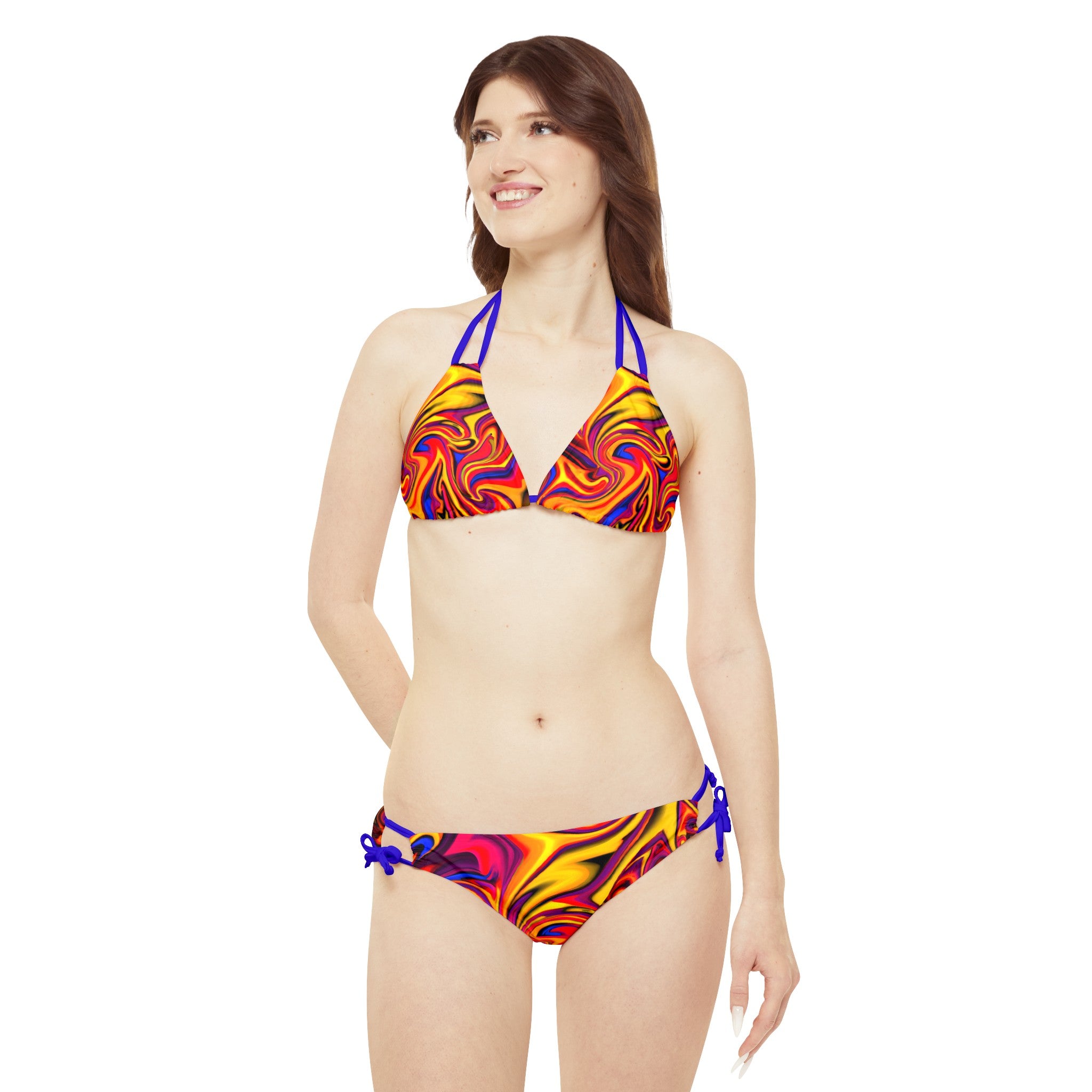 All Over Prints - Women's Tropical Fruit Fun Strappy Bikini - Acid Daddy