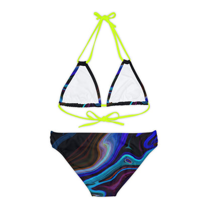 All Over Prints - Women's Midnight Aura Strappy Bikini Set - Acid Daddy