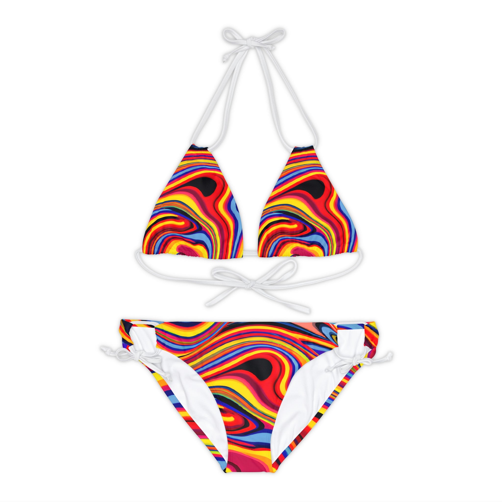 Women's Retro Swirl Strappy Bikini