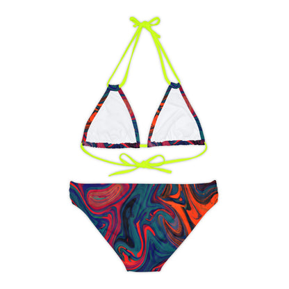 All Over Prints - Women's Painted Trip Strappy Bikini - Acid Daddy