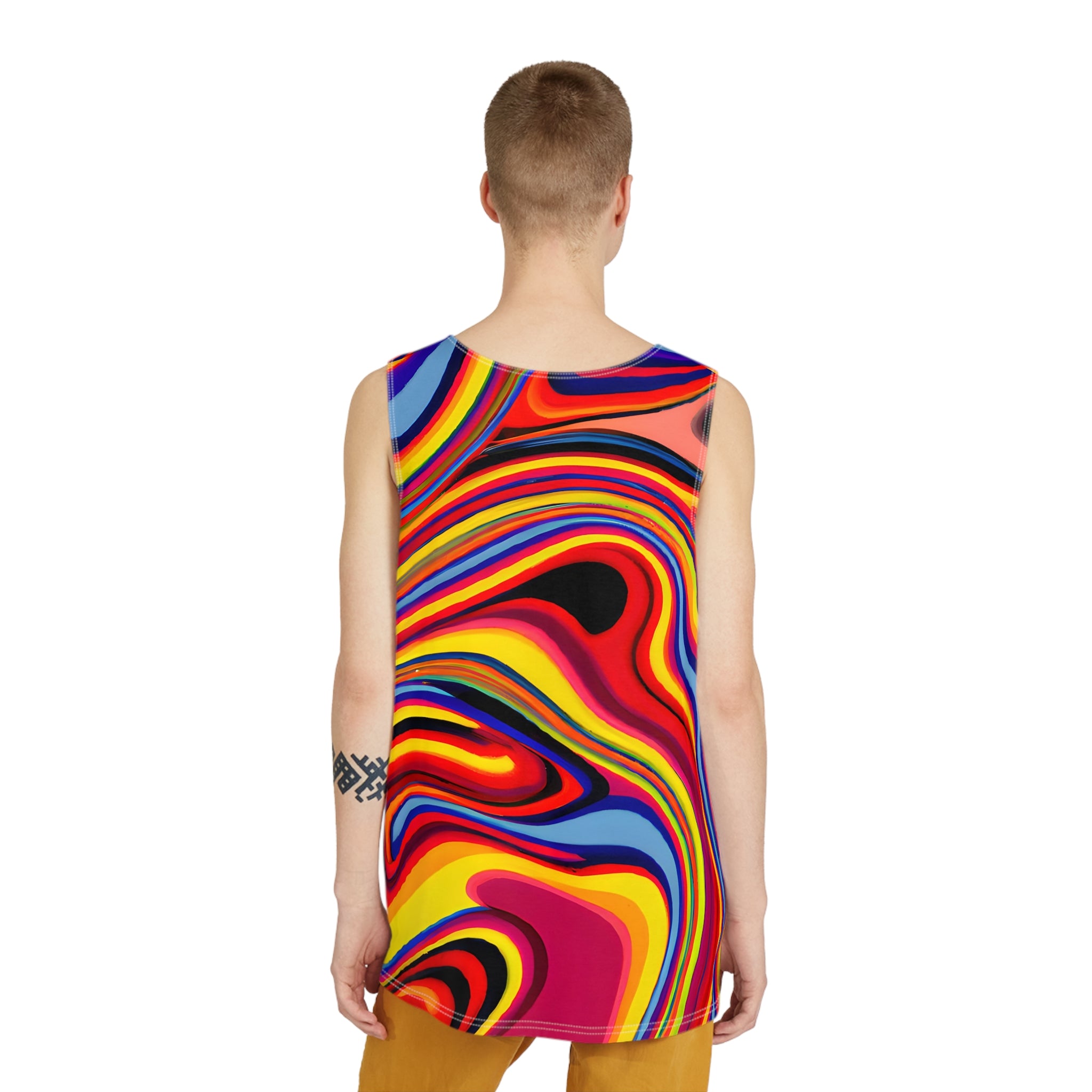 Festival Tank Tops - Retro Swirl Pop Tank Top - Acid Daddy