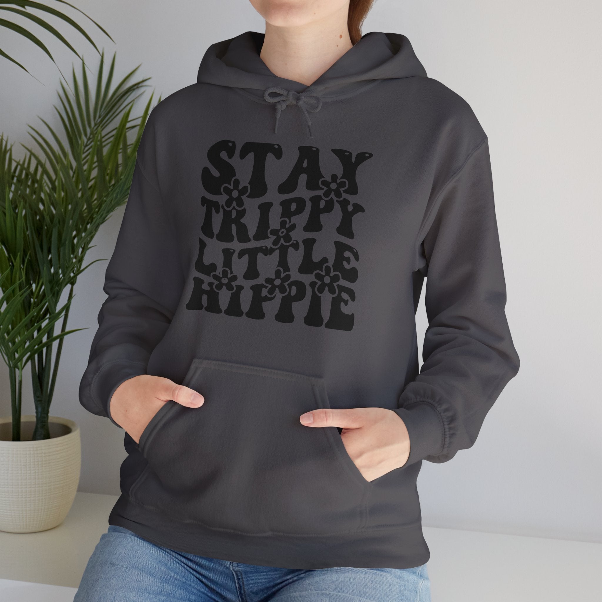 Festival Gear - Hoodie - Trippy Hippie Slogan Winter Hoodie (Front Print) - Acid Daddy