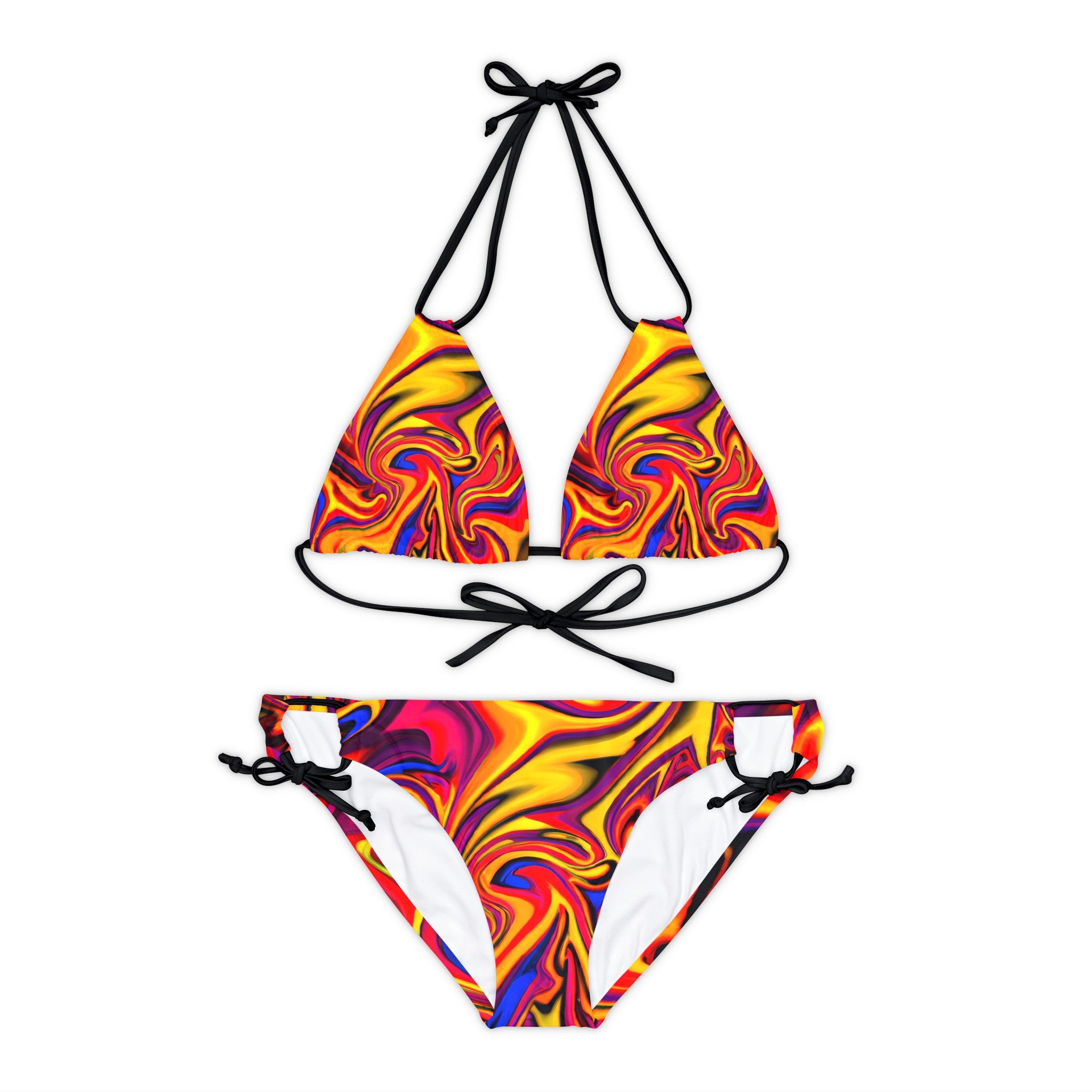 All Over Prints - Women's Tropical Fruit Fun Strappy Bikini - Acid Daddy