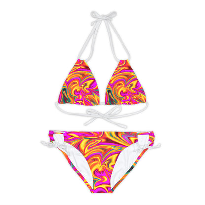 All Over Prints - Daisy Carnival Strappy Bikini - Acid Daddy