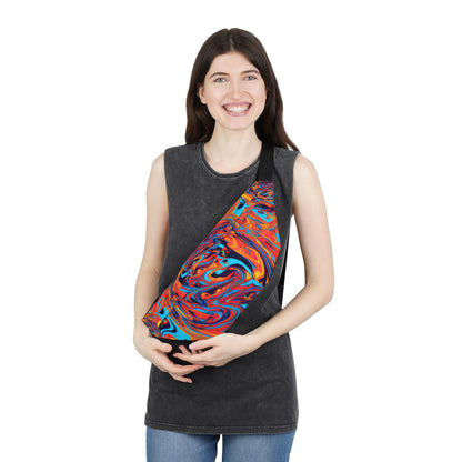 Fanny Packs - Vibrant Orange Crash Psychedelic Trippy Fanny Pack (Large) - Acid Daddy