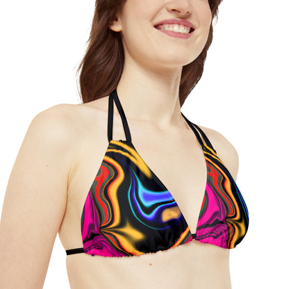 All Over Prints - Women's Entanglement Strappy Bikini - Acid Daddy