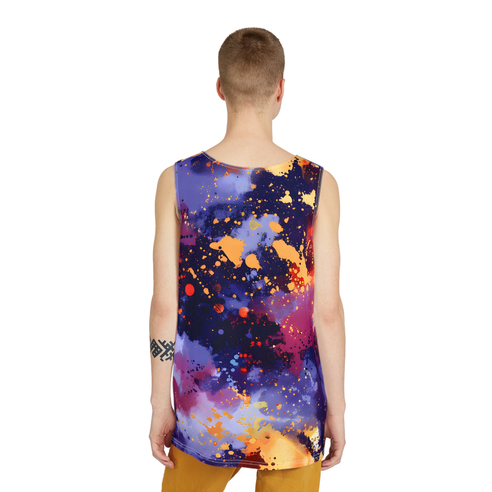 Men's Electric Tomato Splash Tank Top