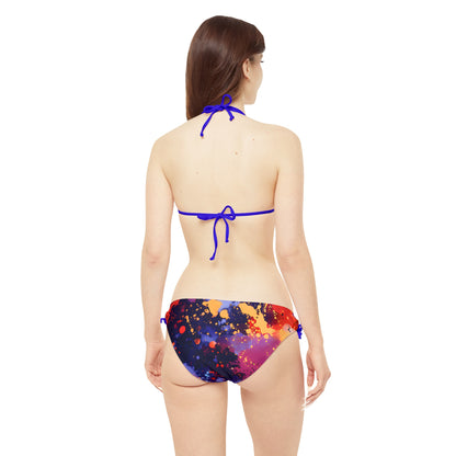 All Over Prints - Women's Tomato Splash Art Strappy Bikini - Acid Daddy