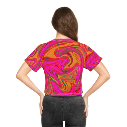 All Over Prints - Women's Chroma Crop Top Tee - Acid Daddy