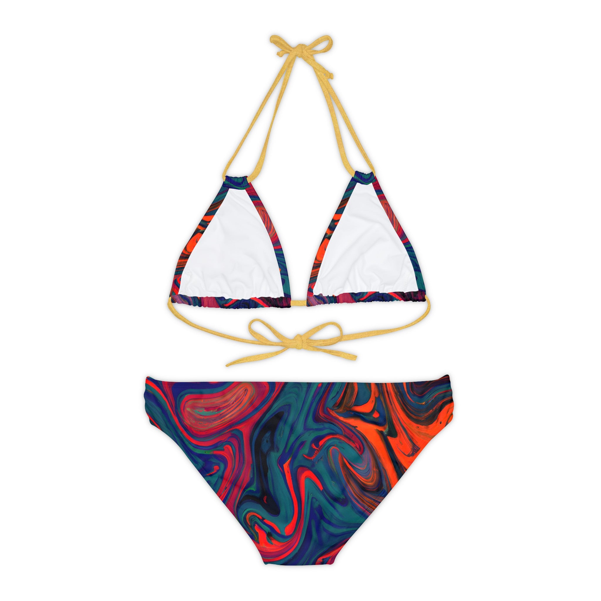 All Over Prints - Women's Painted Trip Strappy Bikini - Acid Daddy