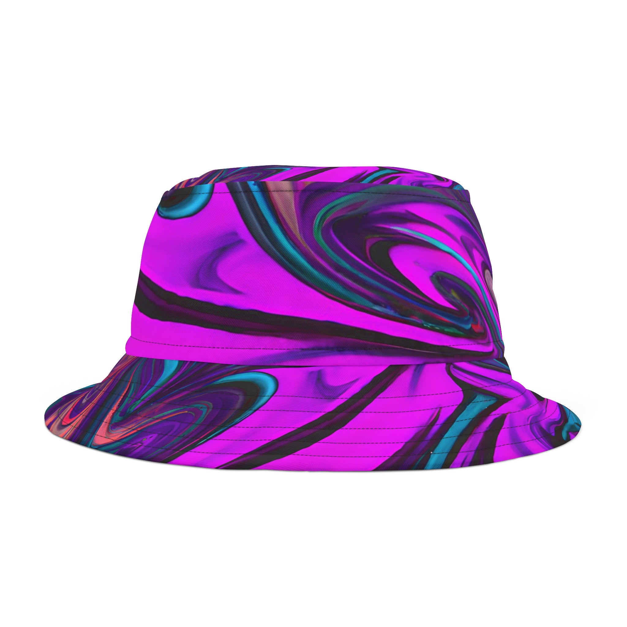 Hats - Festival Fever Pink Bucket Hat - Acid Daddy