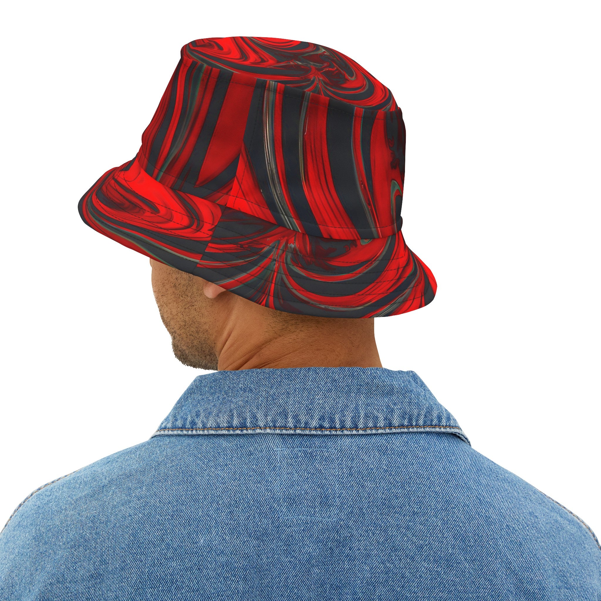 Hats - Raging Red Groove Vibes Bucket Hat - Acid Daddy