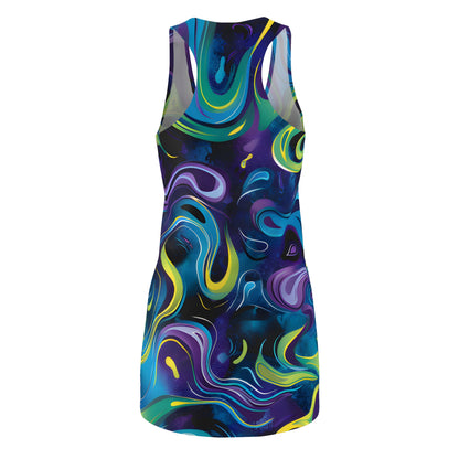 Psychedelic Terquoise Myster Racerback Dress