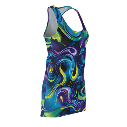 Psychedelic Terquoise Myster Racerback Dress