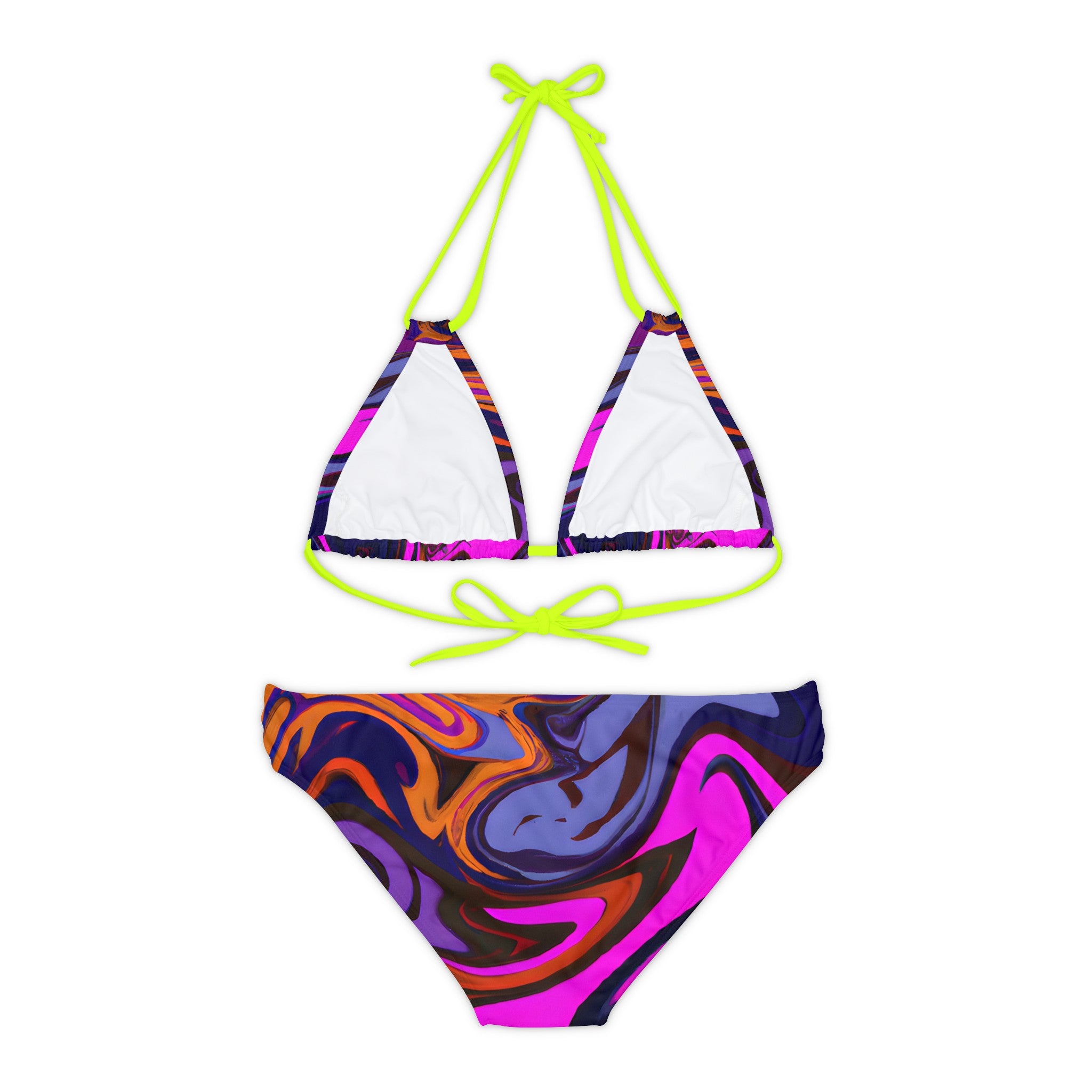 All Over Prints - Women's Vivid Visceral Strappy Bikini - Acid Daddy