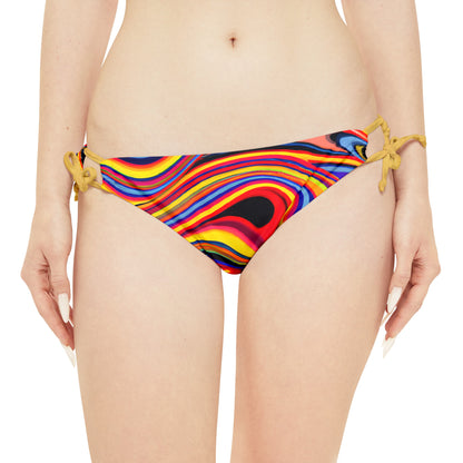 All Over Prints - Women's Retro Swirl Strappy Bikini - Acid Daddy