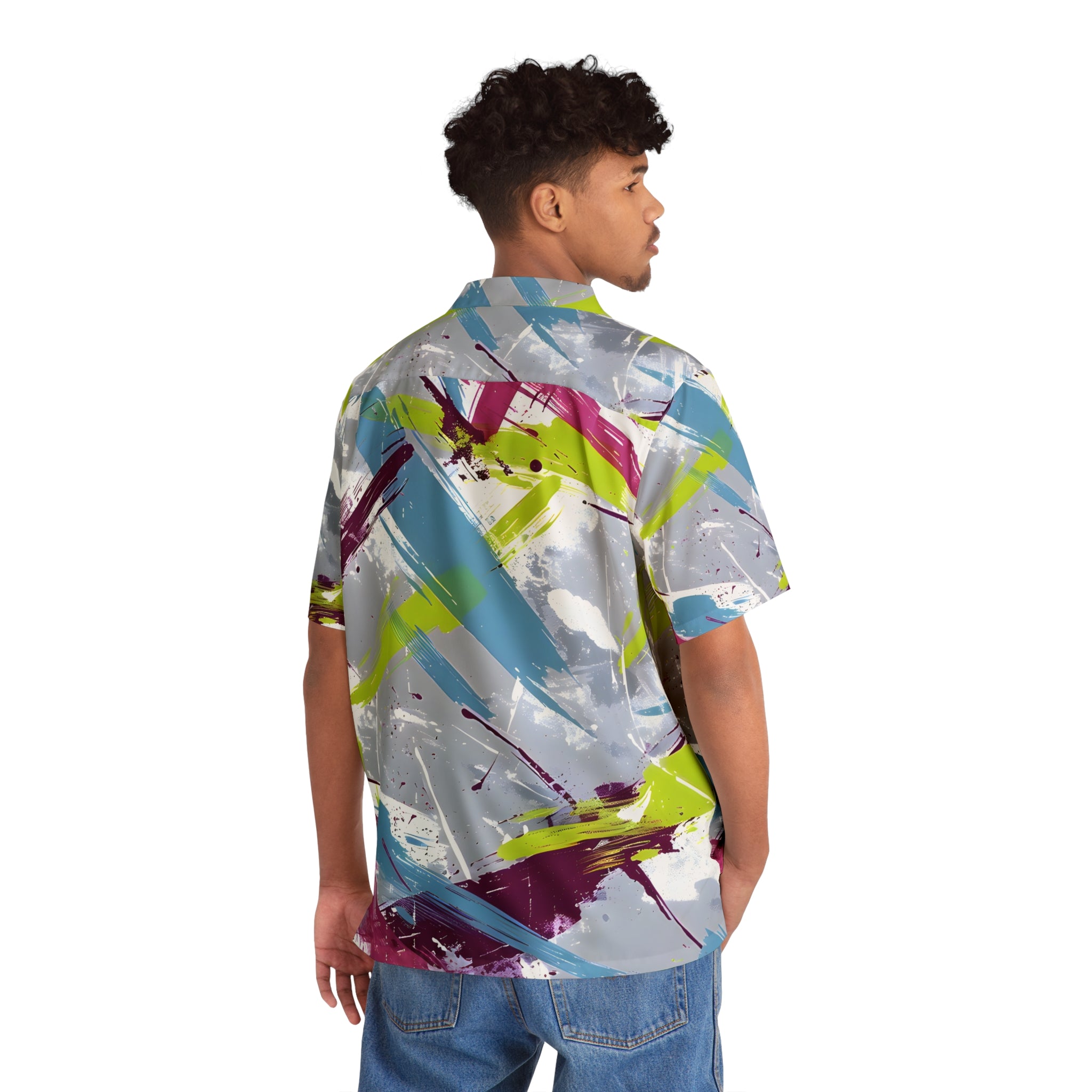 Hawaiian Shirts - Men's Tropical Color Mix Hawaiian Shirt - Acid Daddy