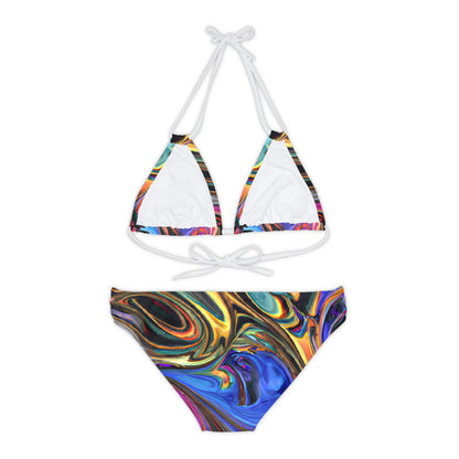 All Over Prints - Women's Painted Serenity Strappy Bikini - Acid Daddy