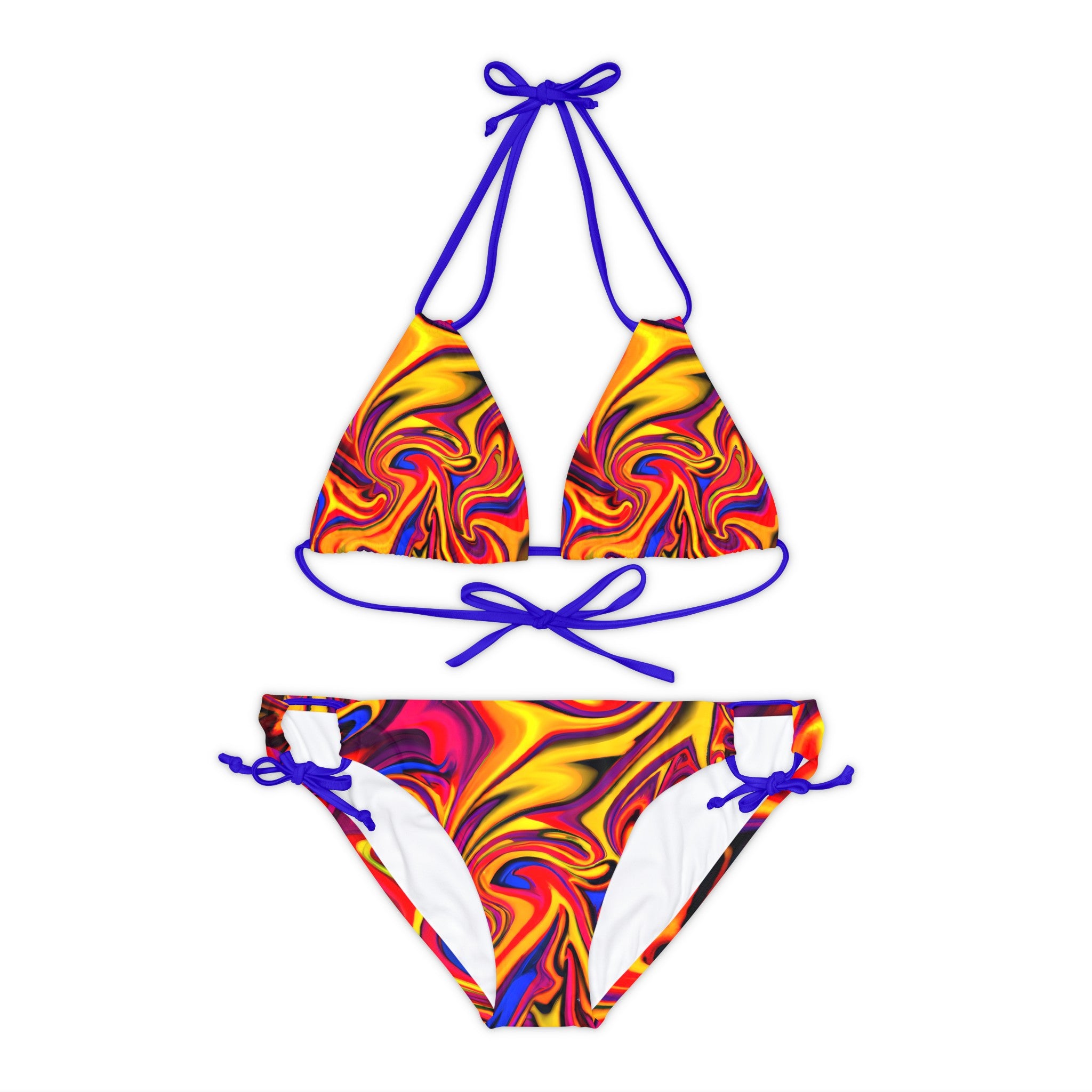 All Over Prints - Women's Tropical Fruit Fun Strappy Bikini - Acid Daddy