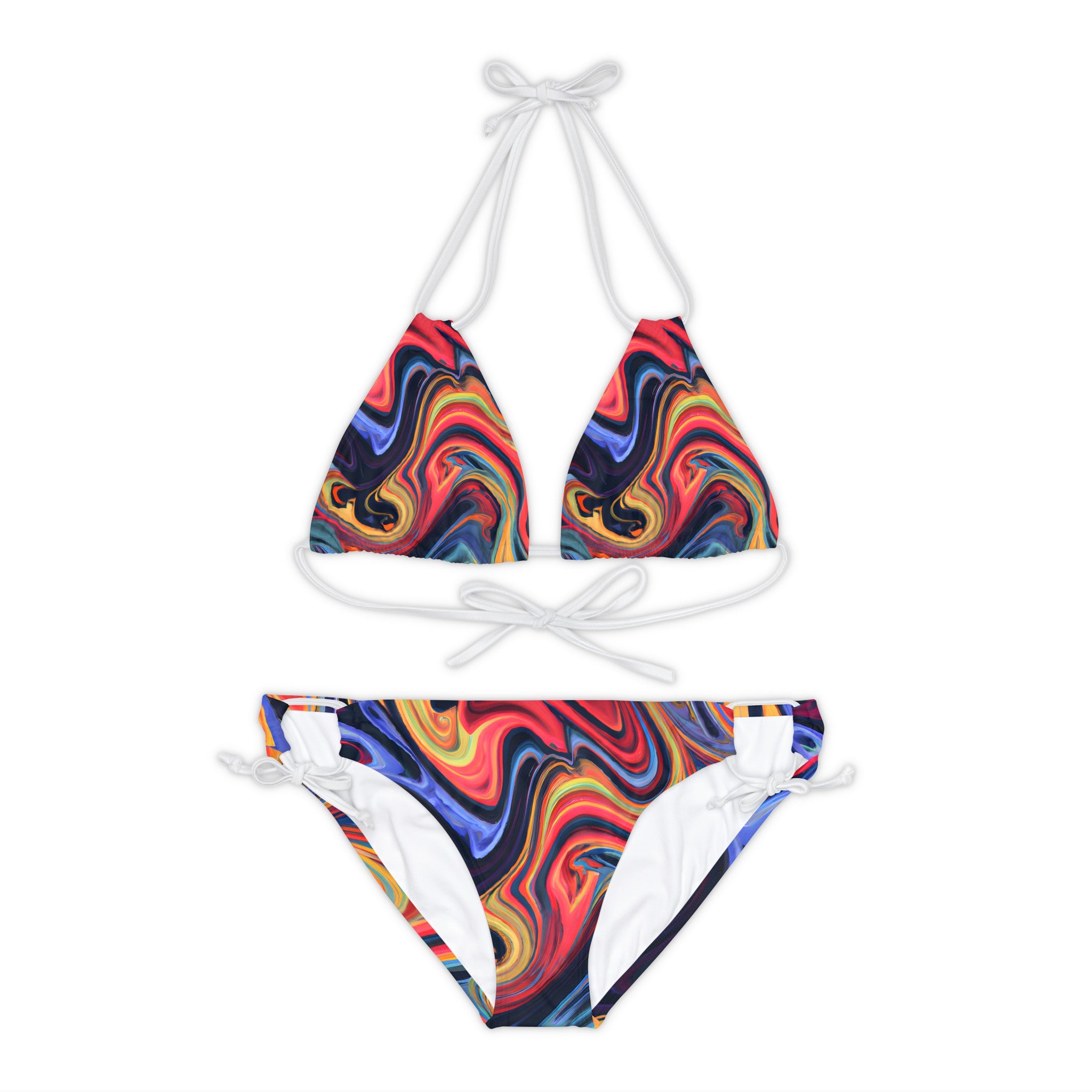 Women's Blue Flame Strappy Bikini