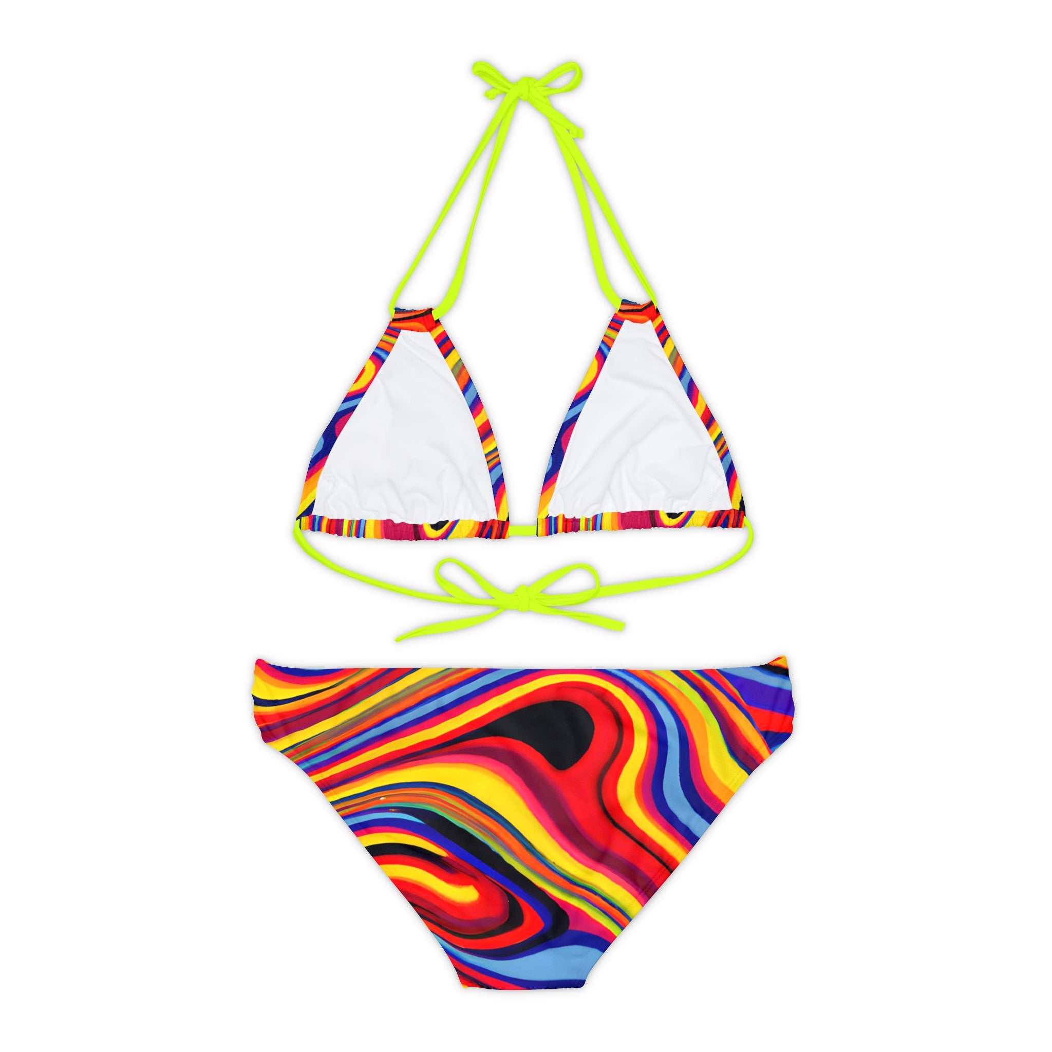 Women's Retro Swirl Strappy Bikini