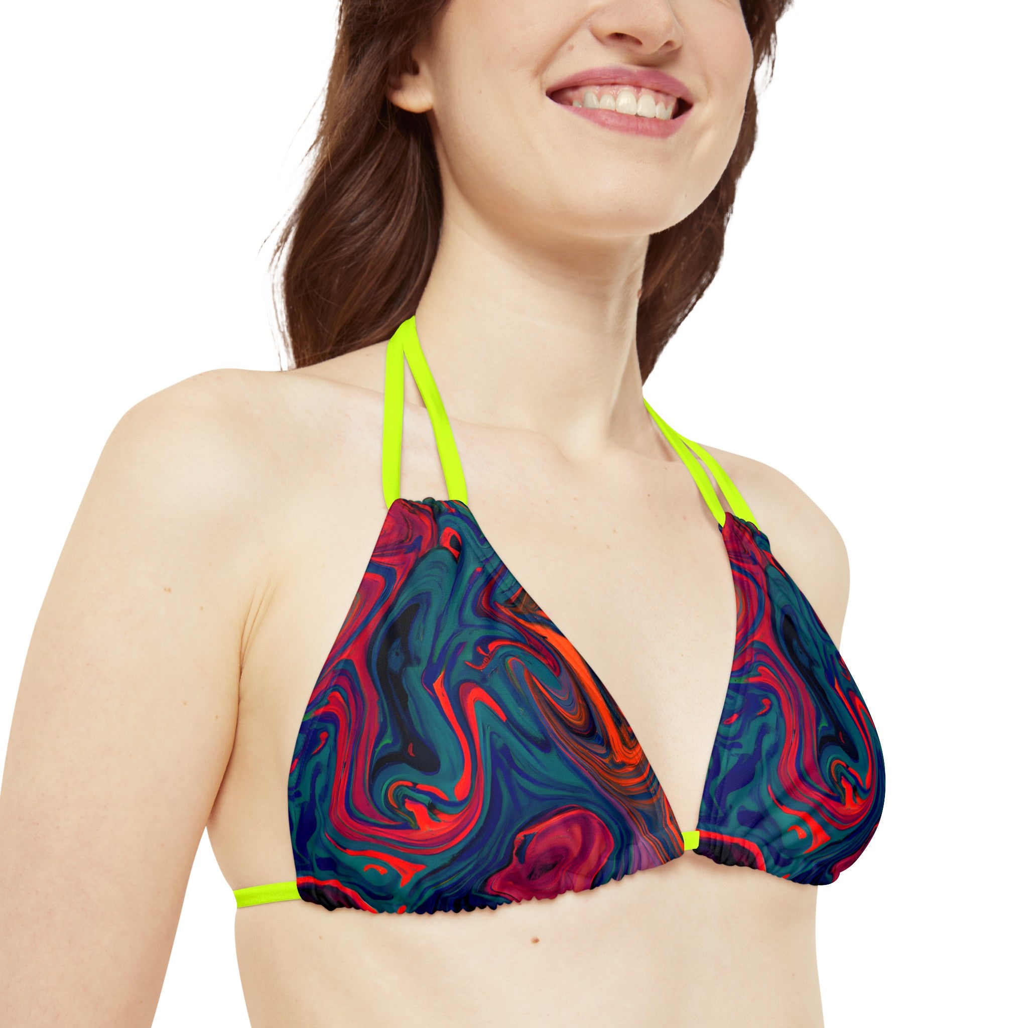 All Over Prints - Women's Painted Trip Strappy Bikini - Acid Daddy