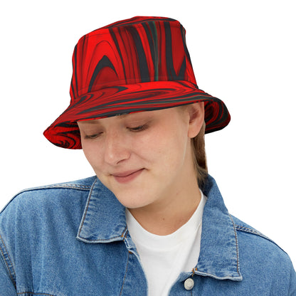 Hats - Raging Red Groove Vibes Bucket Hat - Acid Daddy