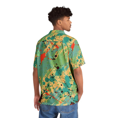 Hawaiian Shirts - Men's Cerulean Peach - Maroon Shirt Hawaiian - Acid Daddy