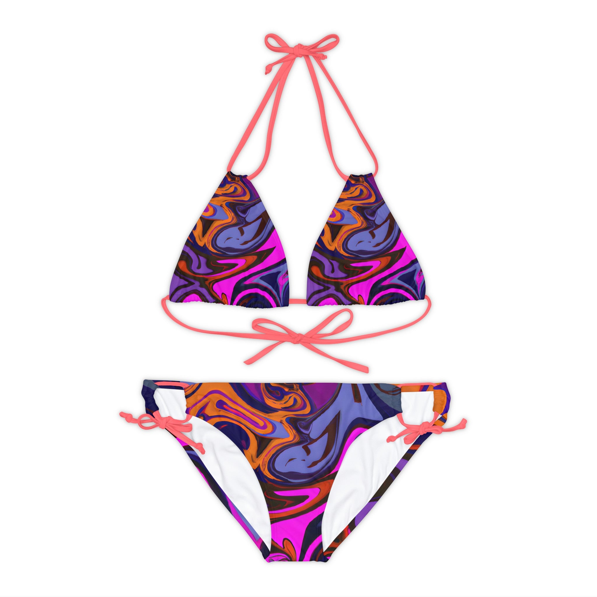 All Over Prints - Women's Vivid Visceral Strappy Bikini - Acid Daddy