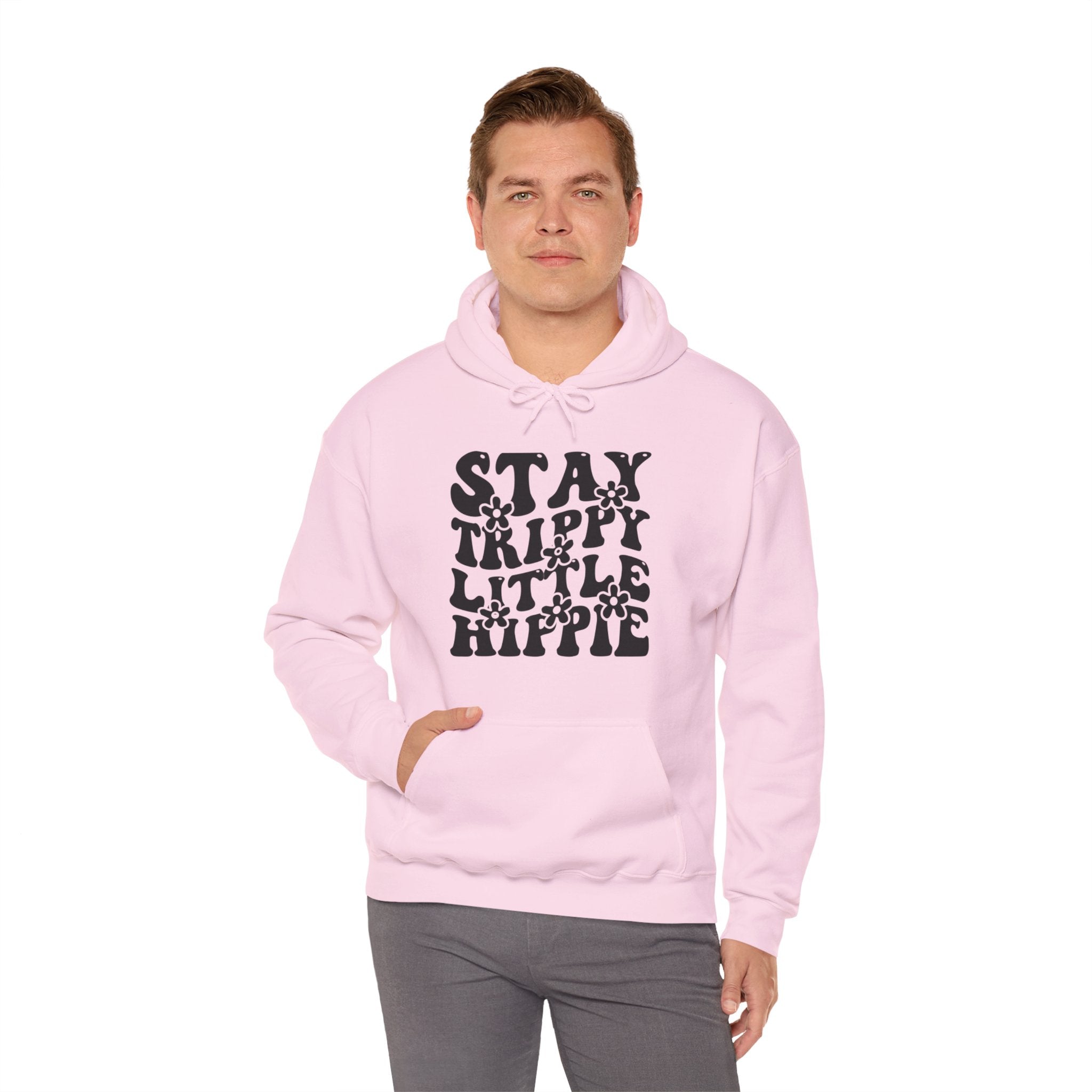 Festival Gear - Hoodie - Trippy Hippie Slogan Winter Hoodie (Front Print) - Acid Daddy