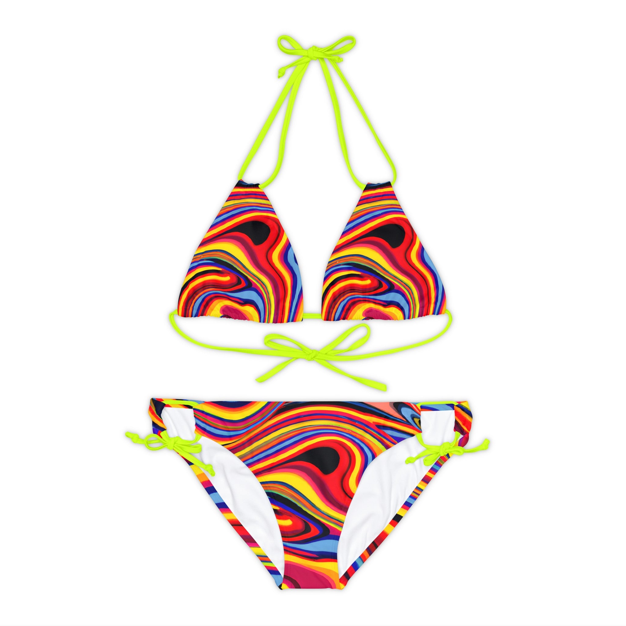 Women's Retro Swirl Strappy Bikini