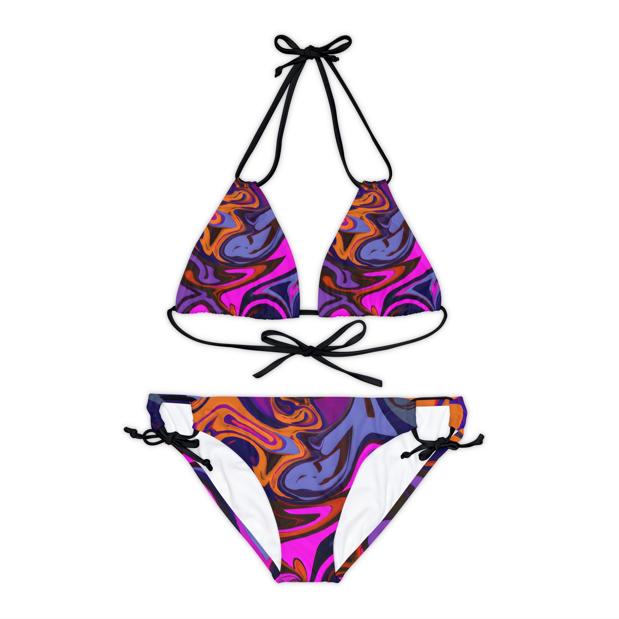 All Over Prints - Women's Vivid Visceral Strappy Bikini - Acid Daddy