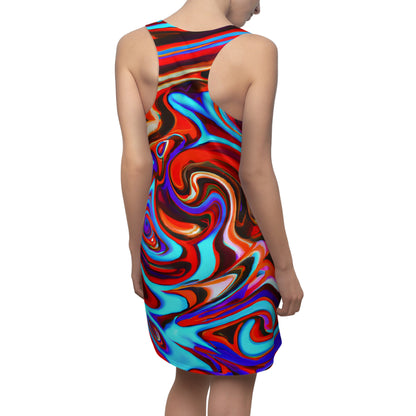 Red Vortex Racerback Dress