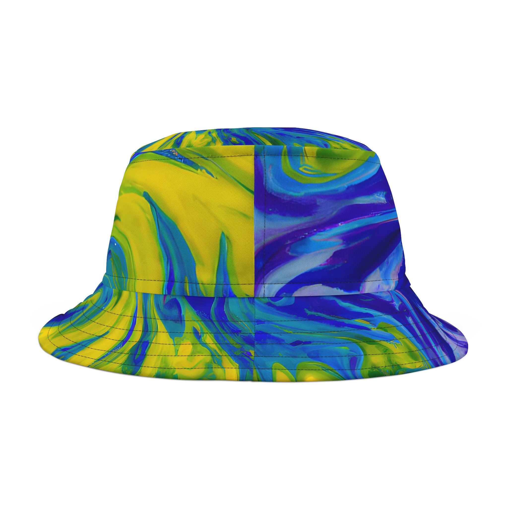 Hats - Blue Vortex Festival Vibes Bucket Hat - Acid Daddy