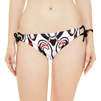 Festival Gear - All Over Prints - Women's White Tiger Strappy Bikini - Acid Daddy