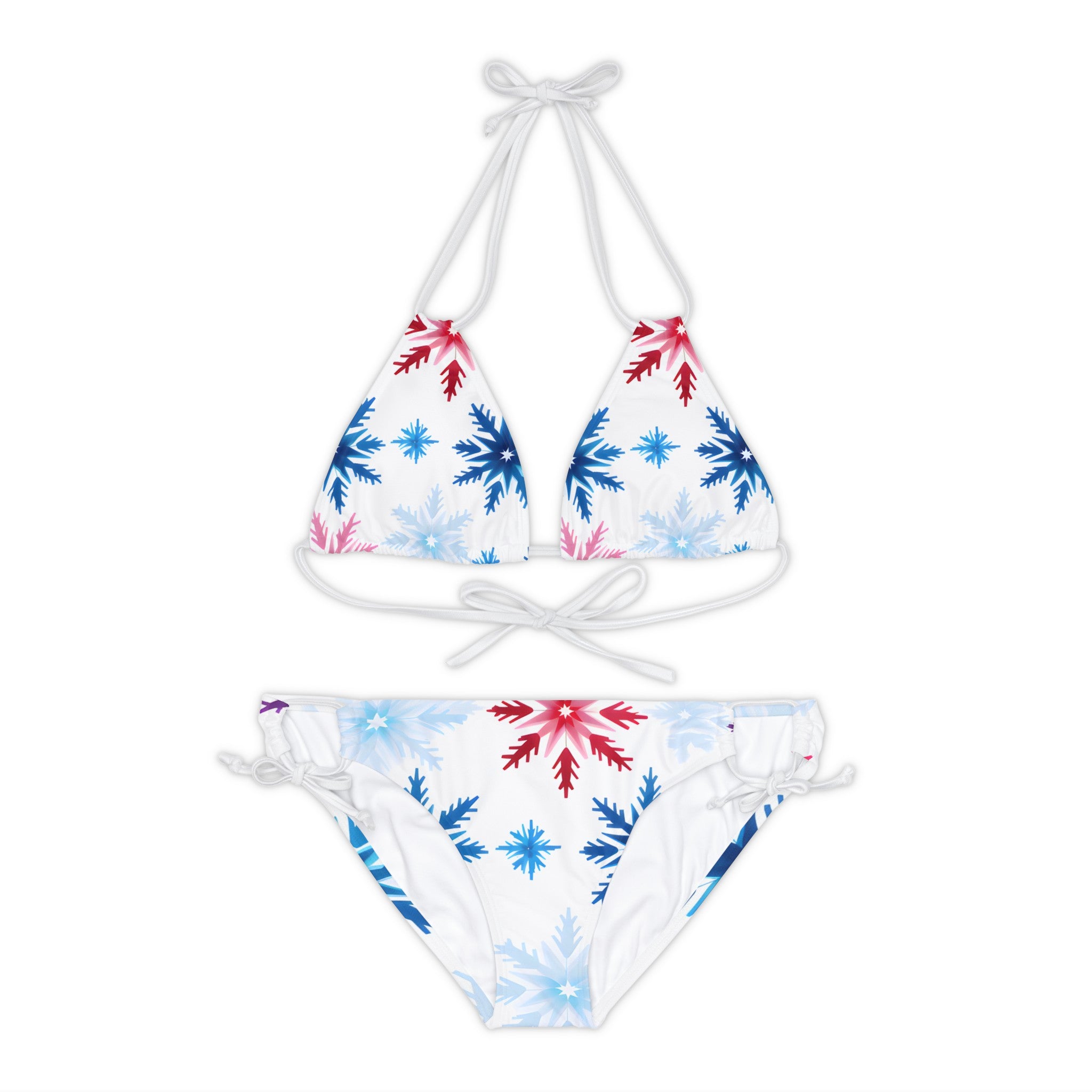 All Over Prints - Women's Colorado Snowflakes Strappy Bikini - Acid Daddy