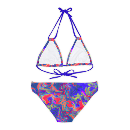 All Over Prints - Women's Pastel Dream Chic Strappy Bikini - Acid Daddy